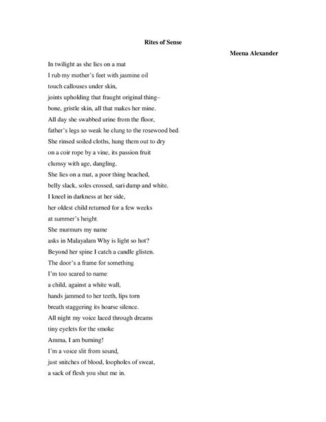 dream poem by meena alexander